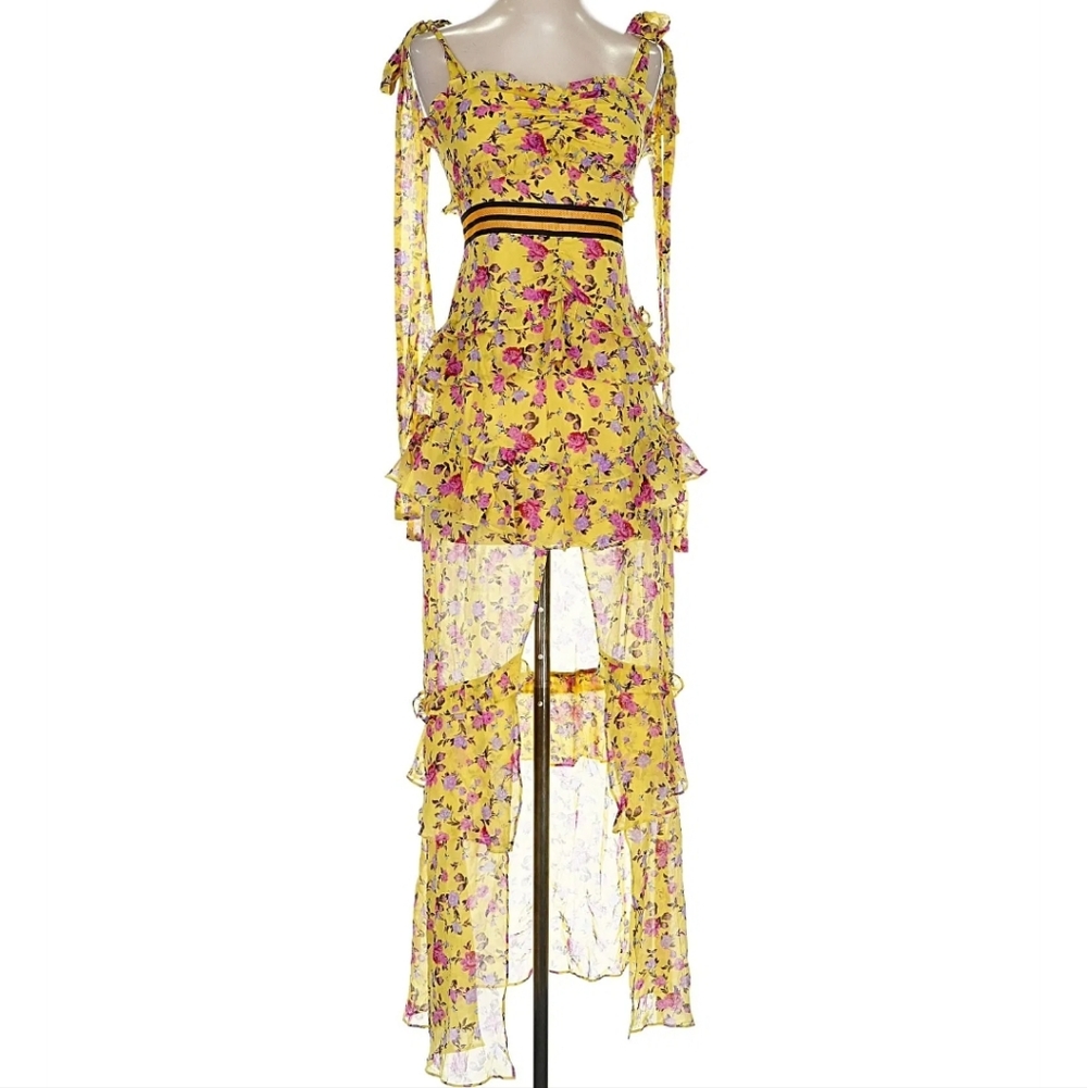 NWT For Love and Lemons Maison Floral Maxi Dress Small